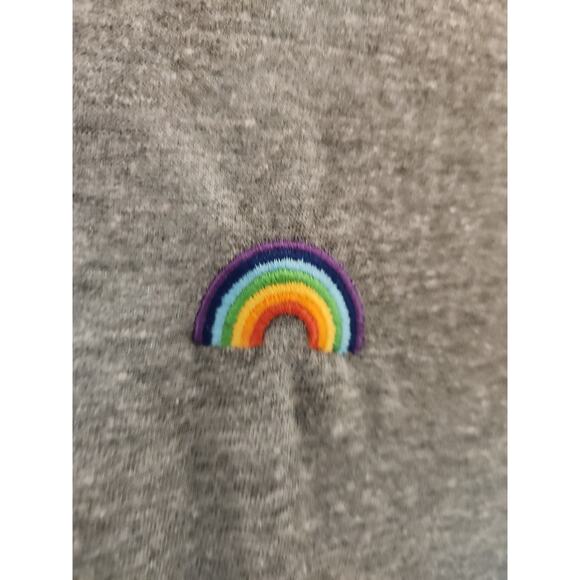 Spiritual Gangster Rainbow Chakra Crop Tee Heather Gray Women’s S  NWT USA-Made‎ - Picture 3 of 6